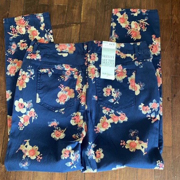 Style & Co. flowered pants Denim - Style & Co flowered pants size 14W